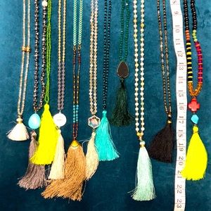 Tassel necklaces. Assorted.